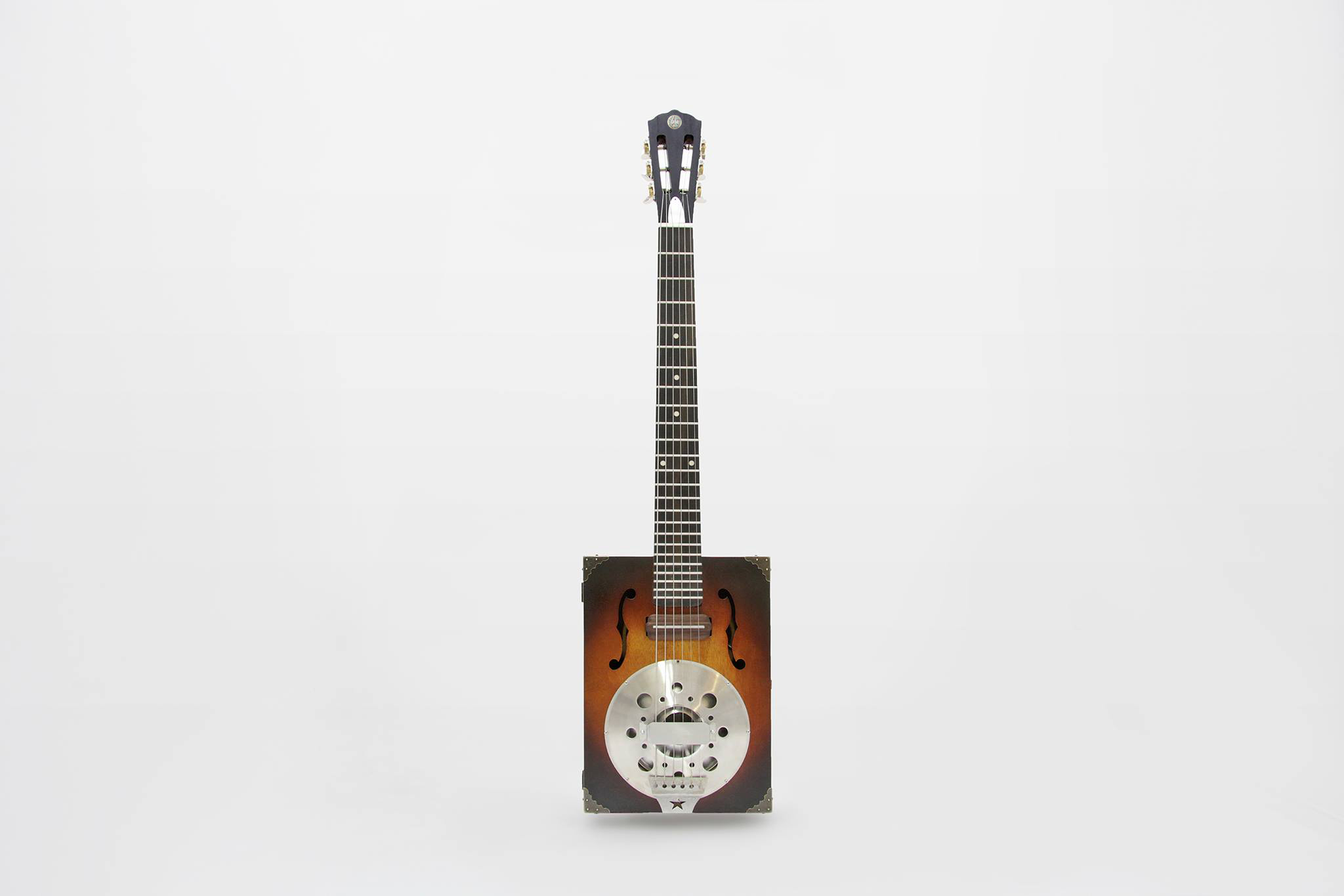 Pyle Resophonic Acoustic-Electric Guitar - 6-String Sunburst